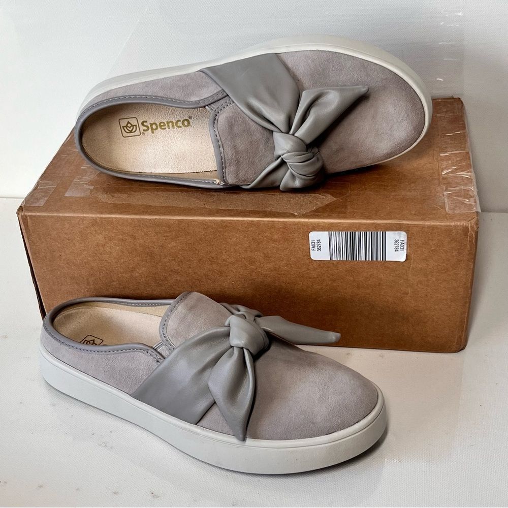 Spenco Barbados Orthotic Suede Bow Mules